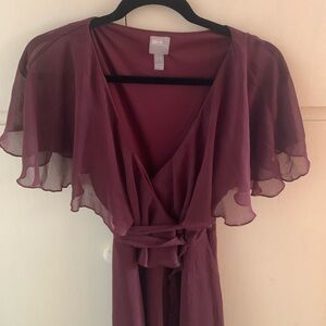 ASOS burgundy wrap dress